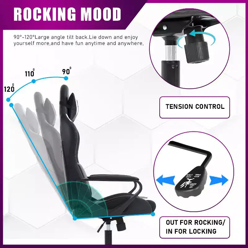 BestMassage Gaming Desk Chair Office Chair Computer Chair with Armrests 360 Swivel Lumbar Support Executive Task Chair for Adults
