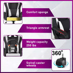 BestMassage Gaming Desk Chair Office Chair Computer Chair with Armrests 360 Swivel Lumbar Support Executive Task Chair for Adults
