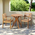 Christopher Knight Home Stamford Outdoor Acacia Wood 3 Piece Bistro Set