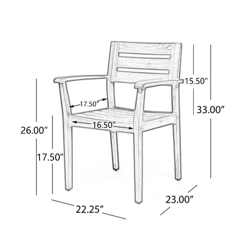 Christopher Knight Home Stamford Outdoor Acacia Wood 3 Piece Bistro Set