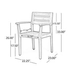 Christopher Knight Home Stamford Outdoor Acacia Wood 3 Piece Bistro Set