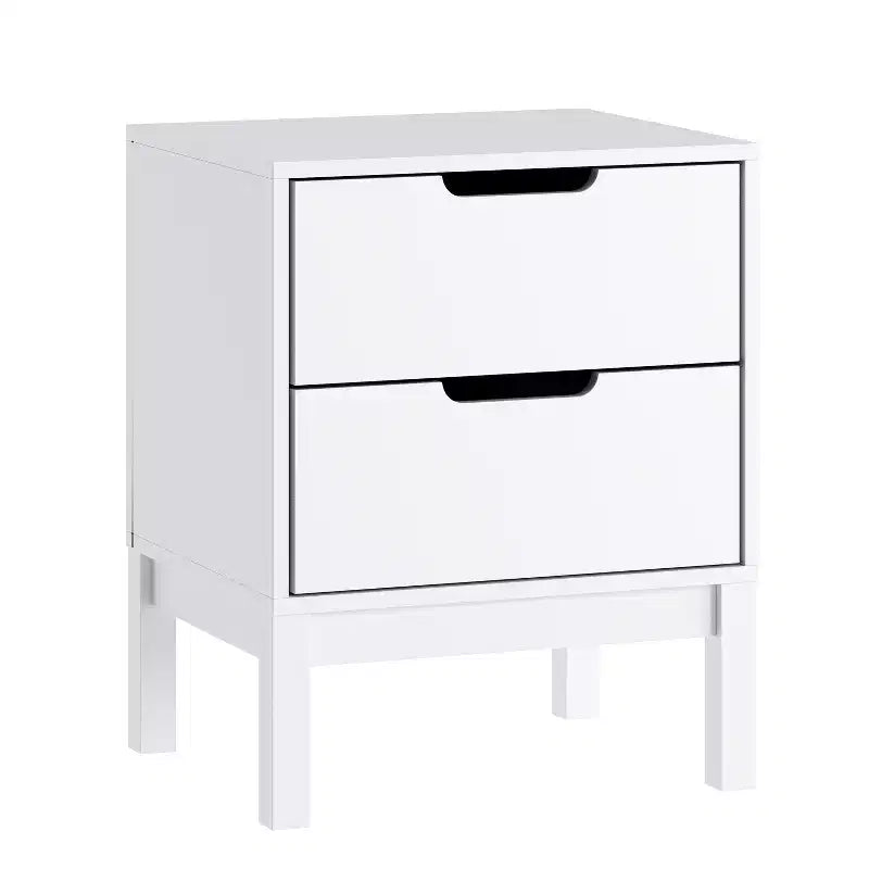 Flash Furniture Dallas Wooden Night Stand, Bedroom Side Table with 2 Storage Drawers for Kids