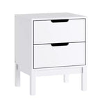 Flash Furniture Dallas Wooden Night Stand, Bedroom Side Table with 2 Storage Drawers for Kids