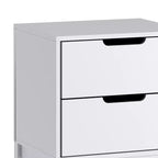 Flash Furniture Dallas Wooden Night Stand, Bedroom Side Table with 2 Storage Drawers for Kids