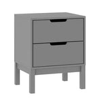 Flash Furniture Dallas Wooden Night Stand, Bedroom Side Table with 2 Storage Drawers for Kids