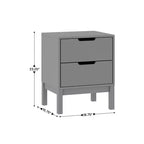 Flash Furniture Dallas Wooden Night Stand, Bedroom Side Table with 2 Storage Drawers for Kids