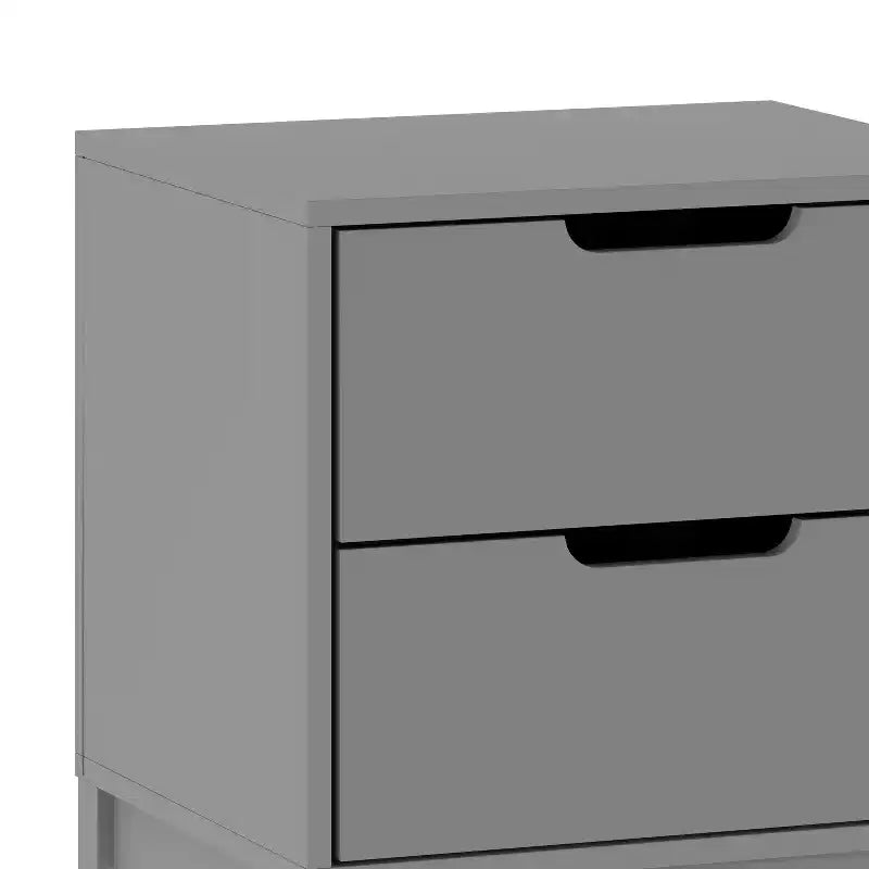 Flash Furniture Dallas Wooden Night Stand, Bedroom Side Table with 2 Storage Drawers for Kids