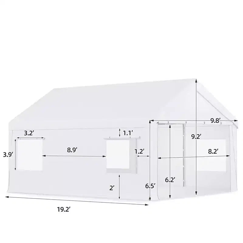 EROMMY 10 Ft X 20 Ft Car Canopy Portable Garage