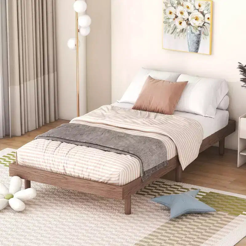 Whisen Modern Design Floating Platform Bed Frame