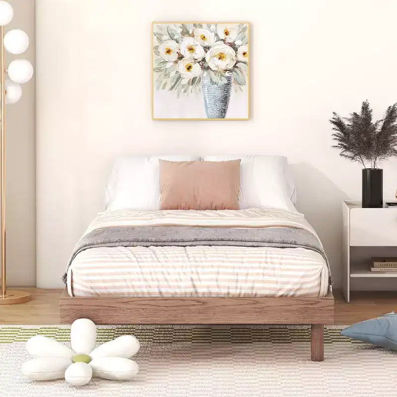 Whisen Modern Design Floating Platform Bed Frame