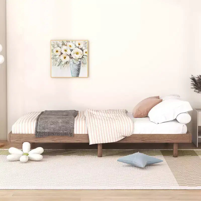 Whisen Modern Design Floating Platform Bed Frame