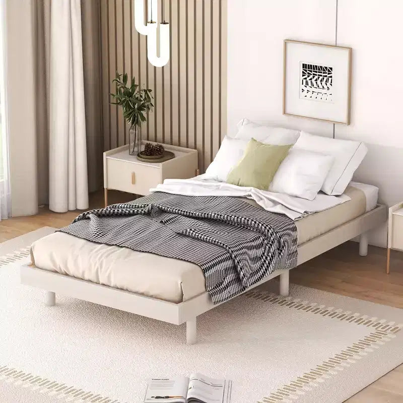 Whisen Modern Design Floating Platform Bed Frame