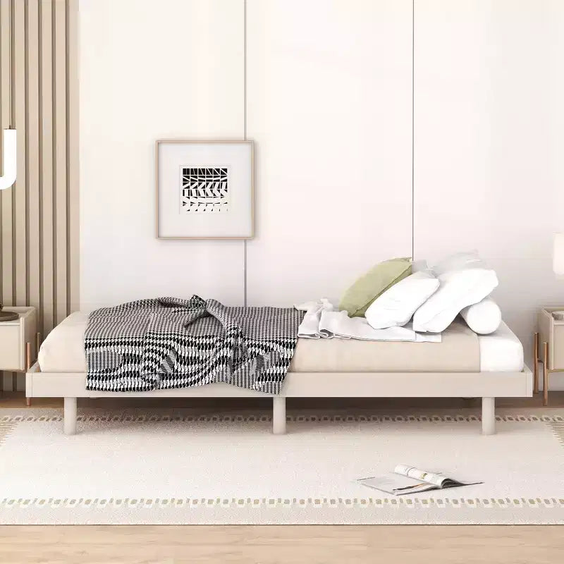 Whisen Modern Design Floating Platform Bed Frame