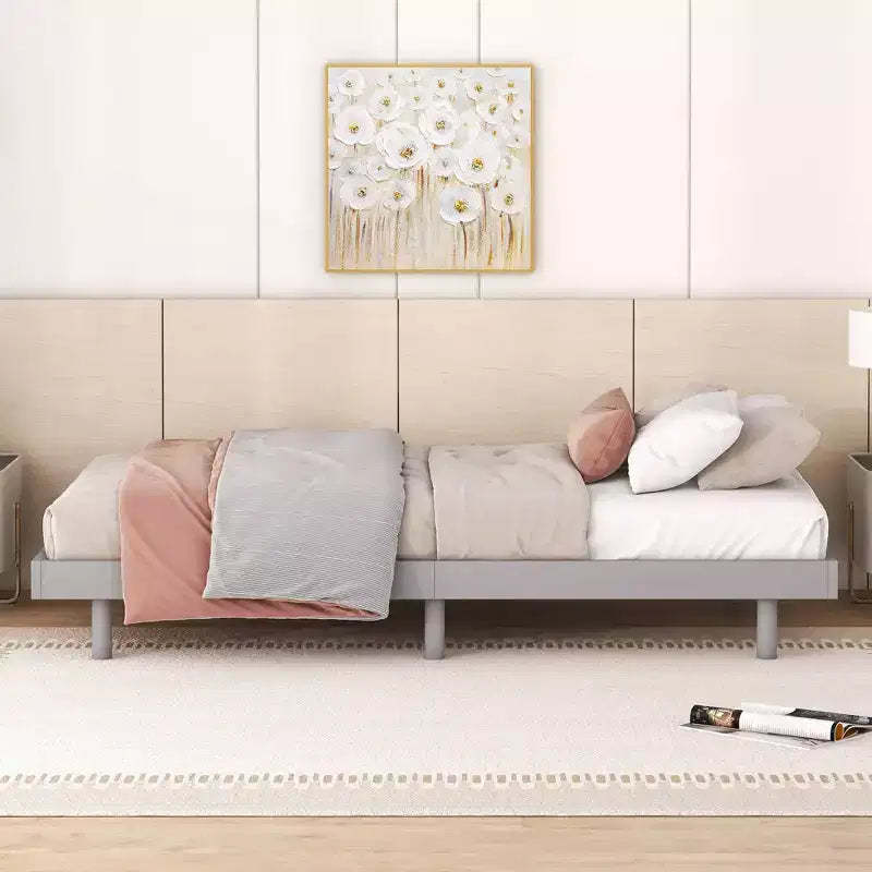 Whisen Modern Design Floating Platform Bed Frame