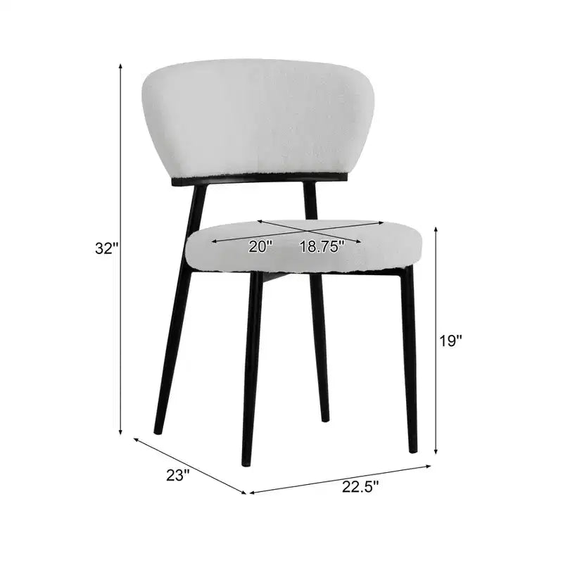 Christopher Knight Home Atrass Upholstered Dining Chair with Metal Legs (Set of 6)