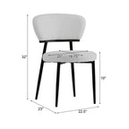 Christopher Knight Home Atrass Upholstered Dining Chair with Metal Legs (Set of 6)