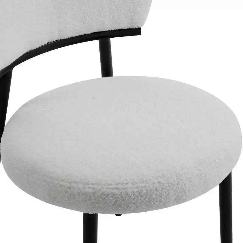 Christopher Knight Home Atrass Upholstered Dining Chair with Metal Legs (Set of 6)