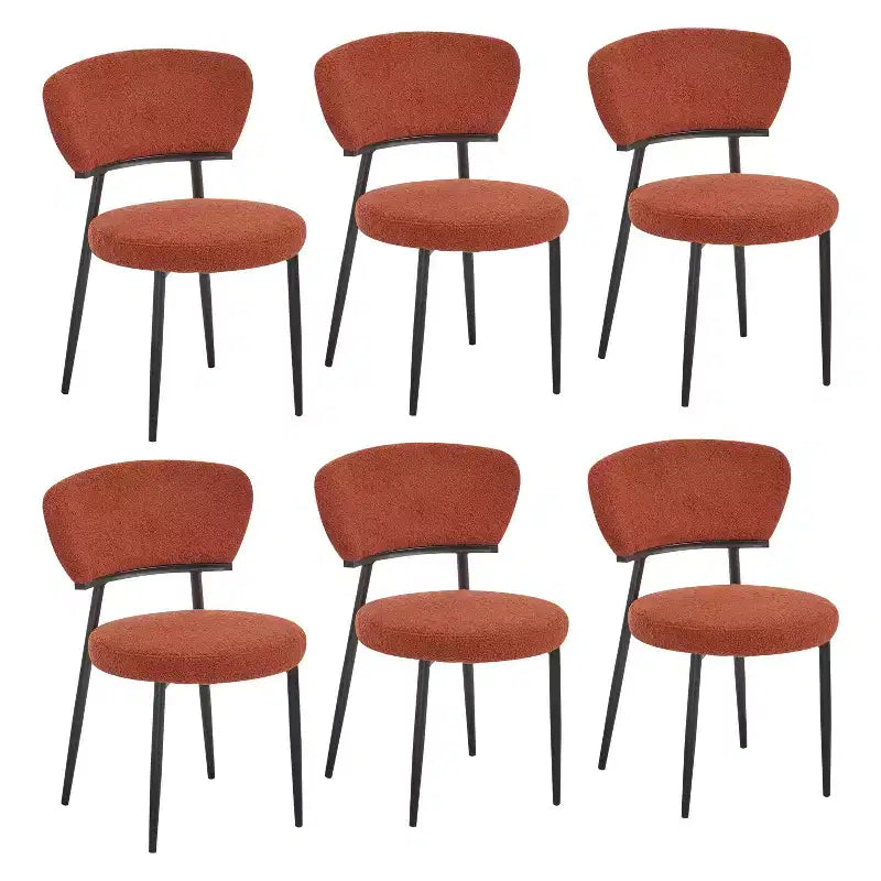 Christopher Knight Home Atrass Upholstered Dining Chair with Metal Legs (Set of 6)