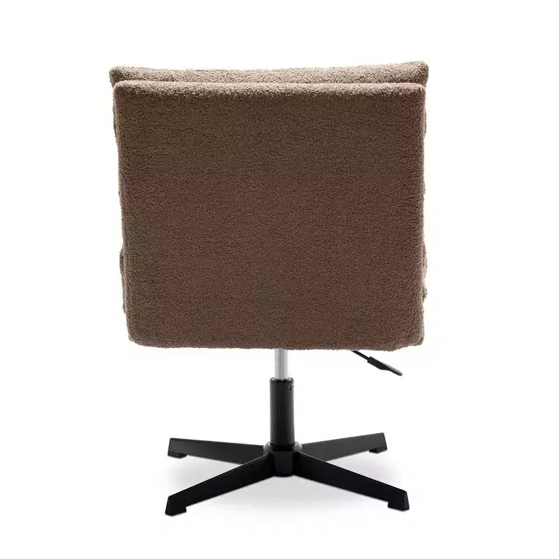 Zeus & Ruta 22.83 in.W Swivel Accent Chair Cross Legged Office Chair with Adjustable Armless
