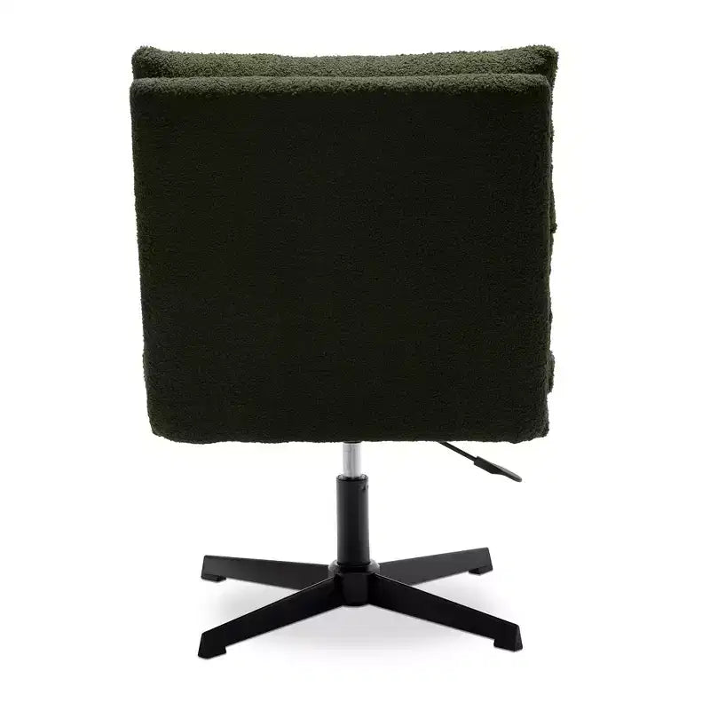 Zeus & Ruta 22.83 in.W Swivel Accent Chair Cross Legged Office Chair with Adjustable Armless