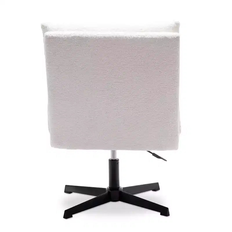 Zeus & Ruta 22.83 in.W Swivel Accent Chair Cross Legged Office Chair with Adjustable Armless