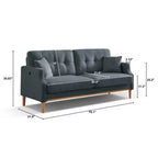 Waterproof Fabric 3-Seater Sofa Equipped with USB Charging Port