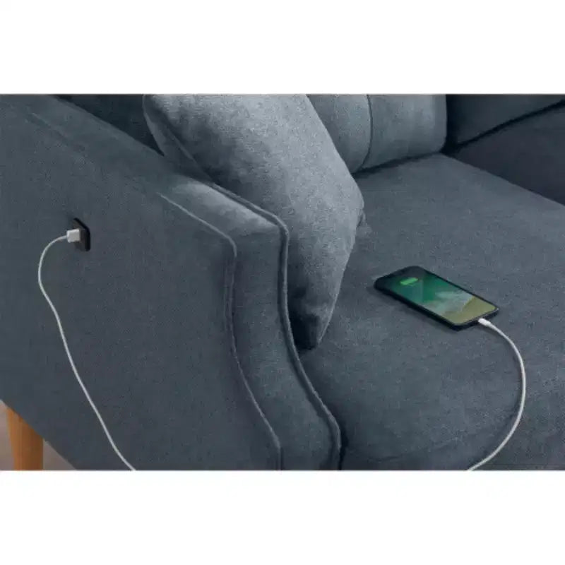 Waterproof Fabric 3-Seater Sofa Equipped with USB Charging Port