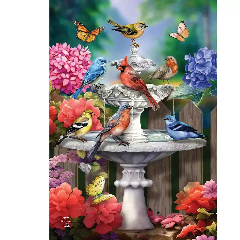 Briarwood Lane Spring House Flag 40x28 For Outdoor Spring Bath Birds For Spring House Flag