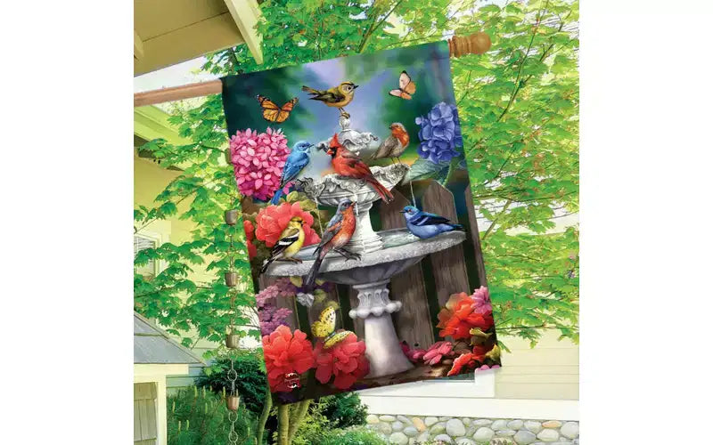 Briarwood Lane Spring House Flag 40x28 For Outdoor Spring Bath Birds For Spring House Flag