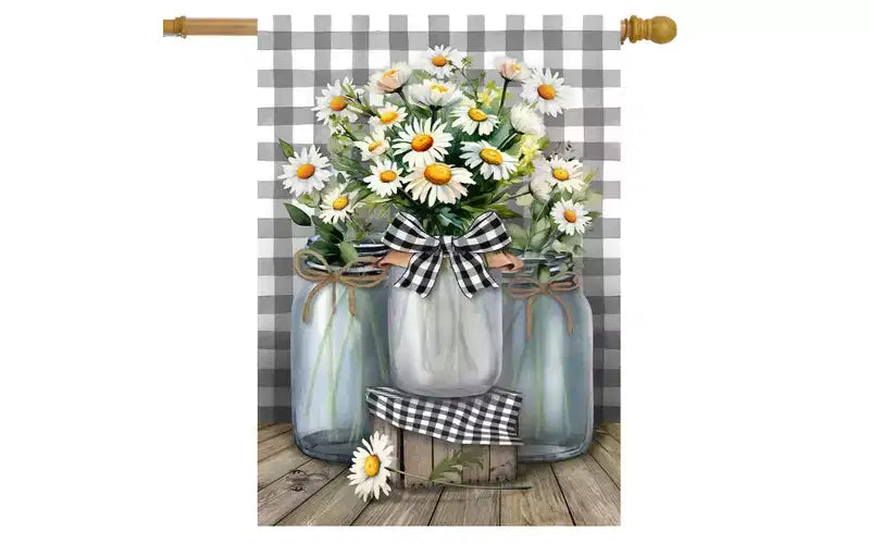 Briarwood Lane Spring House Flag 40x28 For Outdoor Farmhouse Jars For Spring House Flag