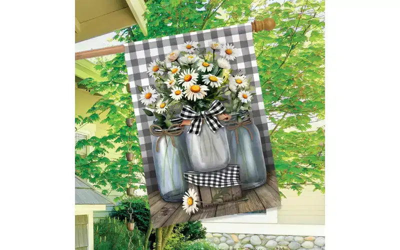 Briarwood Lane Spring House Flag 40x28 For Outdoor Farmhouse Jars For Spring House Flag