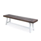 Christopher Knight Home Bowman Outdoor Acacia Wood 63 W Bench with Iron Legs