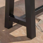 Christopher Knight Home Bowman Outdoor Acacia Wood 63 W Bench with Iron Legs