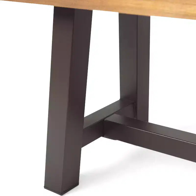 Christopher Knight Home Bowman Outdoor Acacia Wood 63 W Bench with Iron Legs