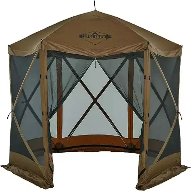 Hike Crew 12 x 12 Pop Up Gazebo, 6-Sided Outdoor Tent Canopy with Stakes, Ropes & More