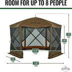 Hike Crew 12 x 12 Pop Up Gazebo, 6-Sided Outdoor Tent Canopy with Stakes, Ropes & More