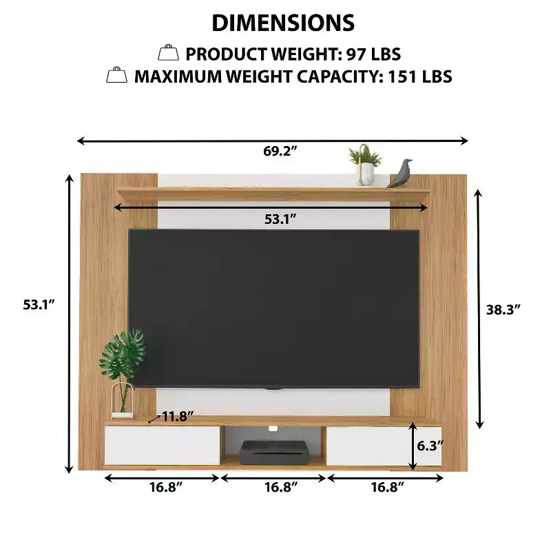 Home Imports Emporium Multi Storage Wall Media Entertainment Center
