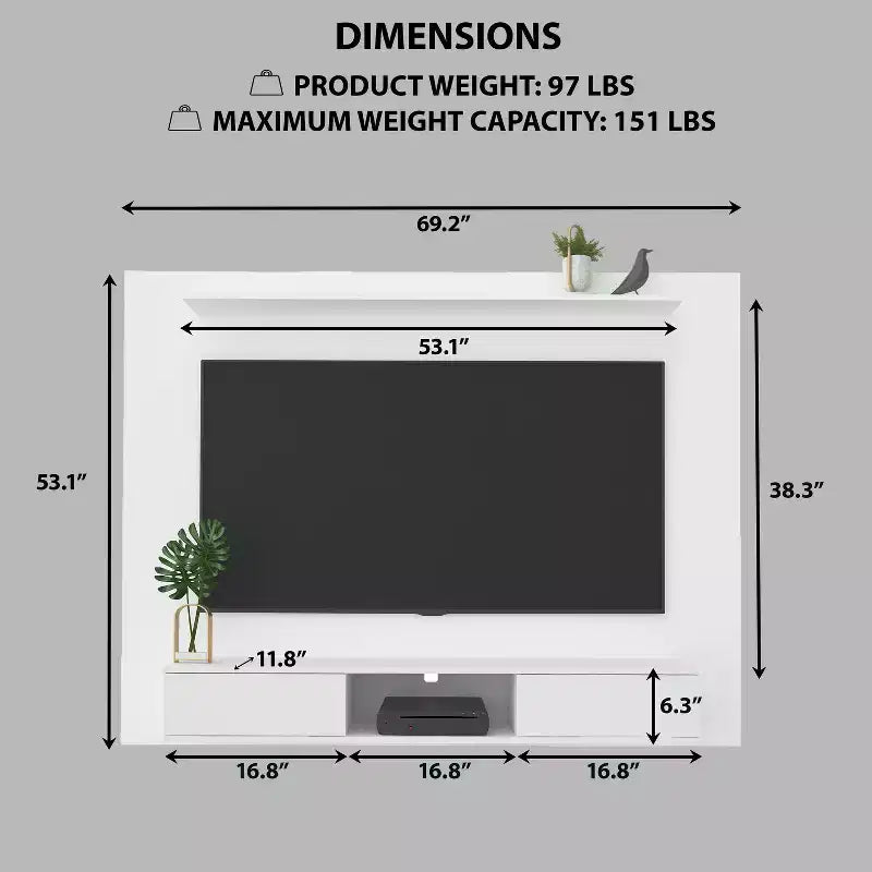 Home Imports Emporium Multi Storage Wall Media Entertainment Center
