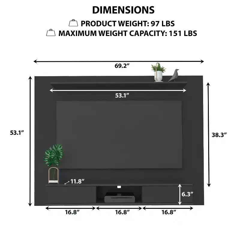 Home Imports Emporium Multi Storage Wall Media Entertainment Center