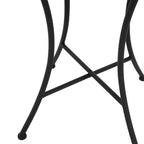 Christopher Knight Home Priscilla 3 Pieces Outdoor Ceramic Tile and Iron Foldable Bistro Set, Black/Red