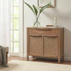 Christopher Knight Home Benjamin 34.25 H Cane-webbding Door Wood Storage Cabinet with Drawer and Shelf