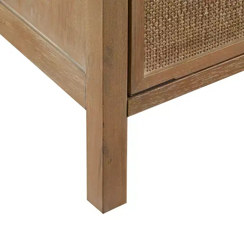 Christopher Knight Home Benjamin 34.25 H Cane-webbding Door Wood Storage Cabinet with Drawer and Shelf