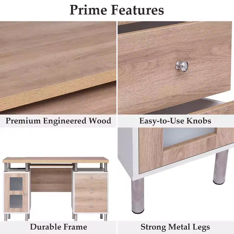 Home Imports Emporium 3-Drawer File Cabinet Office Writing Desk