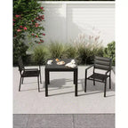Patio Stackable Chairs Set of 4, Outdoor Aluminum Stacking Dining Chairs with Breathable Textilene Farbic for Outdoor, Patio, Deck, Backyard