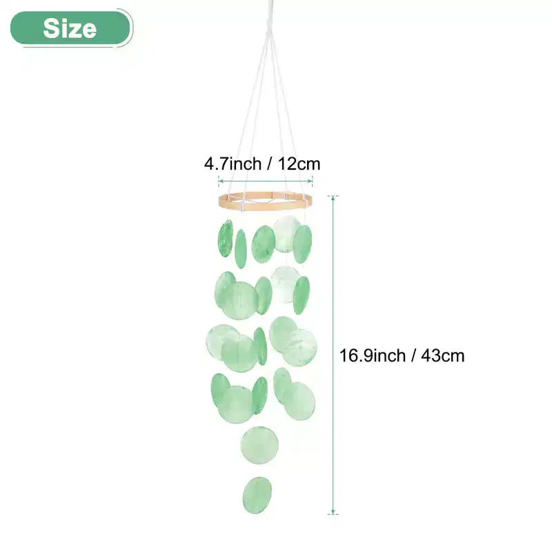 Unique Bargains Multipurpose Use Durable Sea Shell Coastal-Inspired Wind Chime 1 Pc