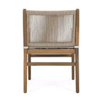 Christopher Knight Home Wecker Outdoor Rope Weave Acacia Wood Dining Chairs ( Set of 2), Beige/ Light Brown