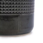 MAYEERTY 3-Piece Ceramic Flowerpot Modern Planter Black for Patio Garden Windowsills