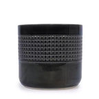 MAYEERTY 3-Piece Ceramic Flowerpot Modern Planter Black for Patio Garden Windowsills