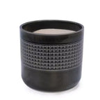 MAYEERTY 3-Piece Ceramic Flowerpot Modern Planter Black for Patio Garden Windowsills