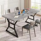 WhizMax Dining Table for 6-8 People, 70.9 Rectangular Wooden Kitchen Table with Metal Legs, Dining Room Table for Dining Room, Kitchen, Brown